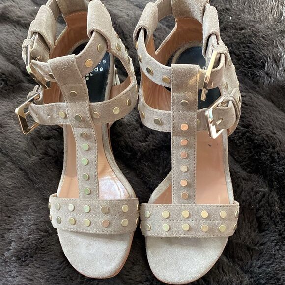 Laurence Dacade suede and gold studded booties/sandles Size 5 - Picture 7 of 7